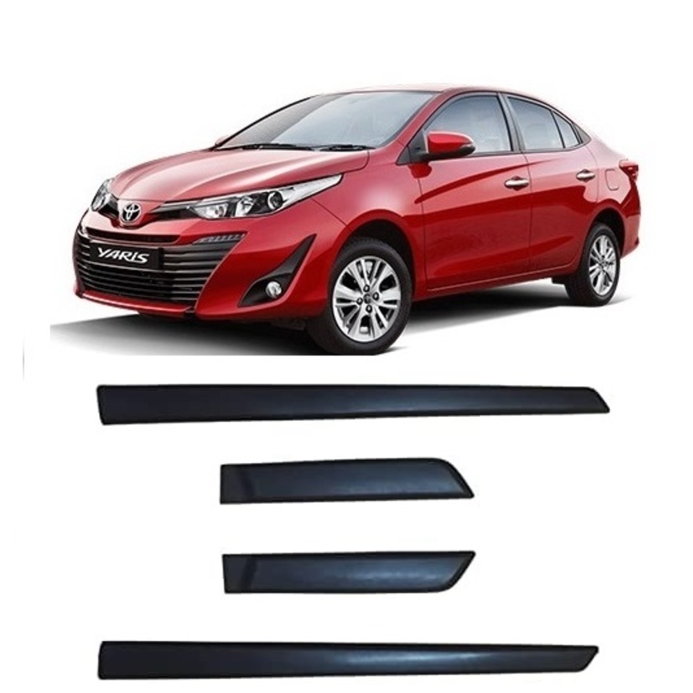 Side Door Beading Door Protector Accessories for Yaaris Black
